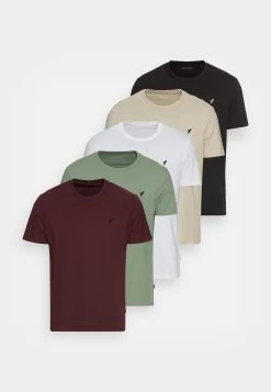 Pier One 5 Pack - Camiseta Básica - White/Green/Bordeaux/Black/Beige -Pier One 388df4ed46f64c049d4079afe6c50dc9