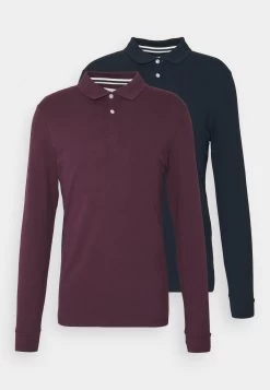 Pier One 2 Pack - Polo - Bordeaux/Dark Blue