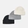 Pier One Unisex 3 Pack - Gorro - Black/White/Grey -Pier One 6a7fb1651b45408db7e99ab385714124