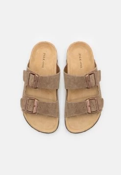 Pier One Leather Unisex - Pantuflas - Stone -Pier One 8a668f54d8c54cffbe49465b492ae069