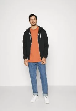 Pier One 2 Pack - Sudadera Con Cremallera - Black/Mottled Light Grey