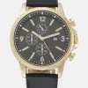 Pier One Unisex - Cronógrafo - Black/Gold-Coloured -Pier One acfdb02619d04ae39153a602c03f6f6e