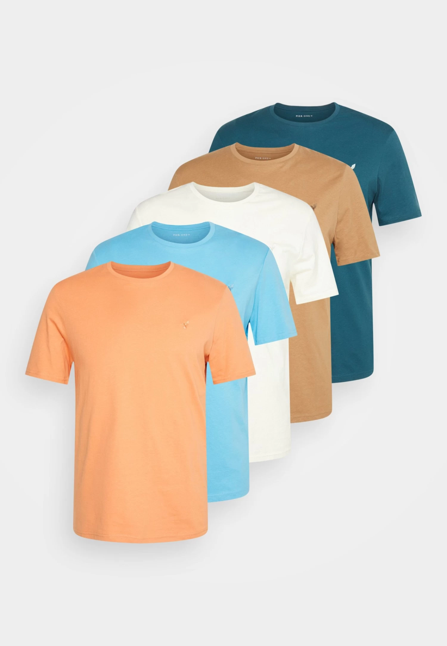 Pier One Unisex 5 Pack - Camiseta Básica - Off-White/Tan/Orange 8 Pier One Unisex 5 Pack - Camiseta Básica - Off-White/Tan/Orange - Imagen 6