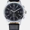 Pier One Reloj - Black/Silver-Coloured -Pier One e82b9088d16947b1aec20bc8526455b7