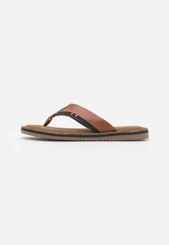 Pier One Leather - Sandalias De Dedo - Cognac