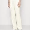 Pier One Drawcord Trousers Linen Blend - Pantalones - White -Pier One f44a7ee53dcc4449912a9bbf05c1e3fe